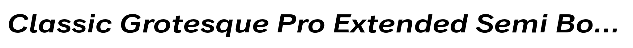 Classic Grotesque Pro Extended Semi Bold Italic image